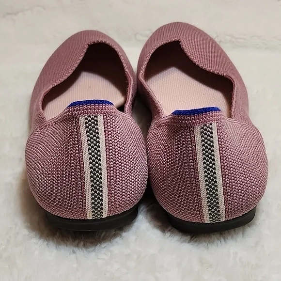 Rothy's The Flat Begonia Pink Knit Fabric Slip On Ballet Flats Bubble Gum Sz 9 - Picture 8 of 16